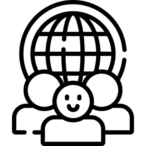 RIDC global community and outreach icon.